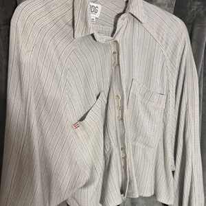 BOC Light Gray Striped Shirt